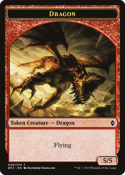 Dragon (BFZ-008) [Tokens] Battle for Zendikar Tokens MTG Single Wizards of the Coast