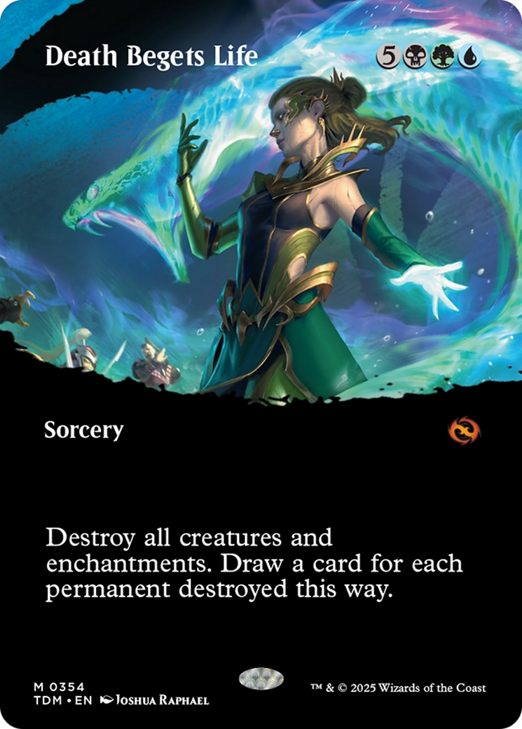 Death Begets Life (TDM-354) [Tarkir: Dragonstorm] (Showcase) (Borderless) Foil MTG Single Wizards of the Coast