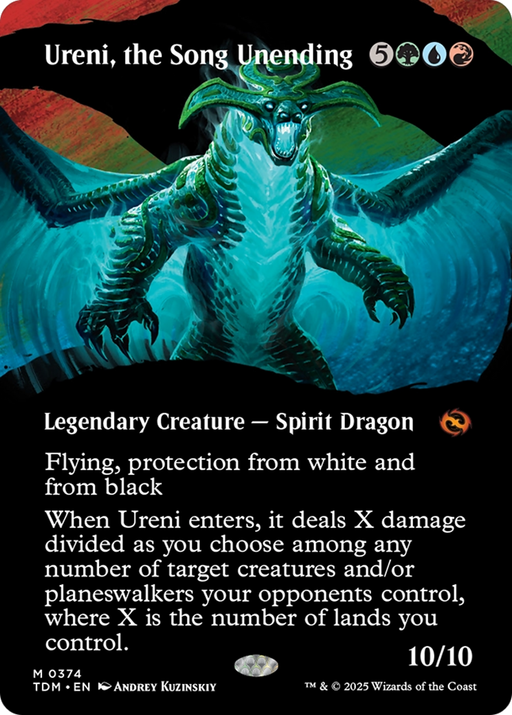 Ureni, the Song Unending (Borderless) (TDM-374) [Tarkir: Dragonstorm] MTG Single Wizards of the Coast