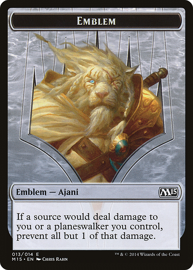Emblem - Ajani Steadfast (M15-013) [Tokens] Magic 2015 Tokens MTG Single Wizards of the Coast