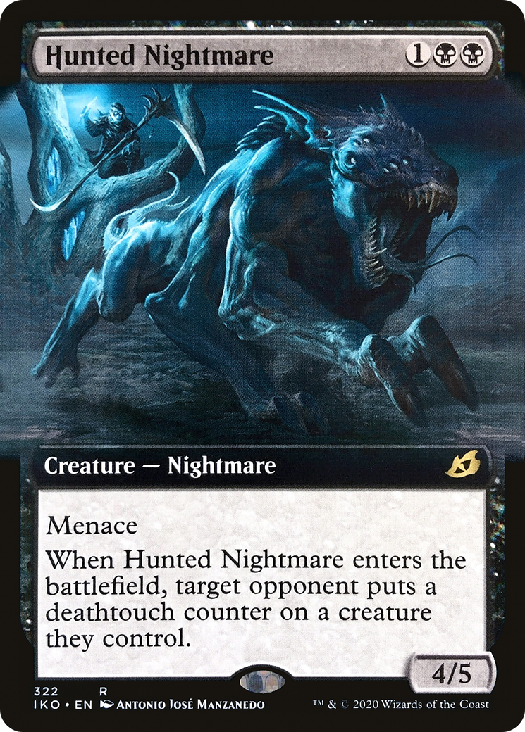Hunted Nightmare (IKO-322) [Ikoria: Lair of Behemoths] (Extended Art) Foil MTG Single Wizards of the Coast