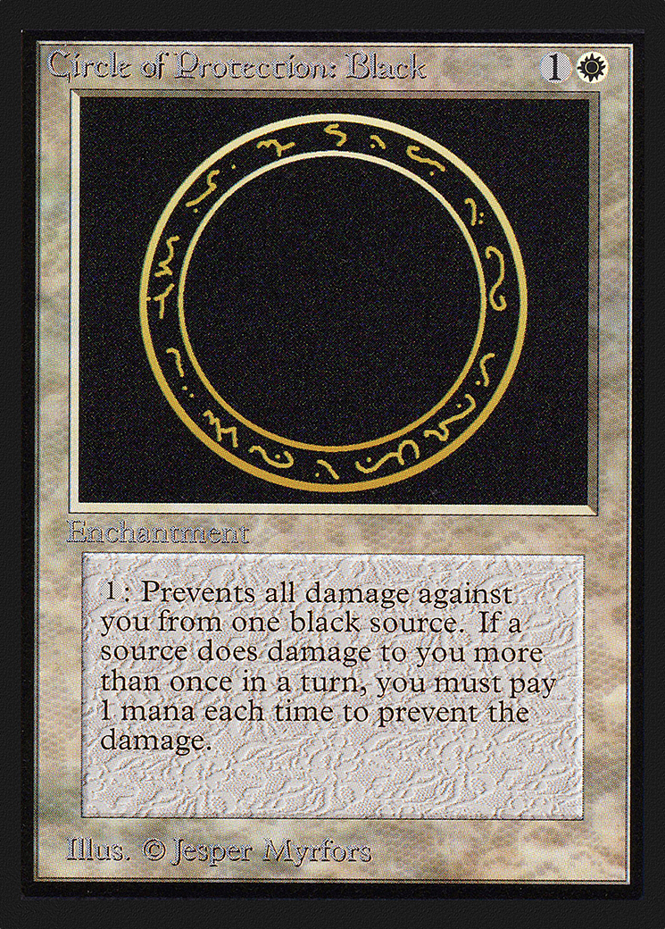 Circle of Protection: Black (IED-010) [Intl. Collectors' Edition] MTG Single Wizards of the Coast