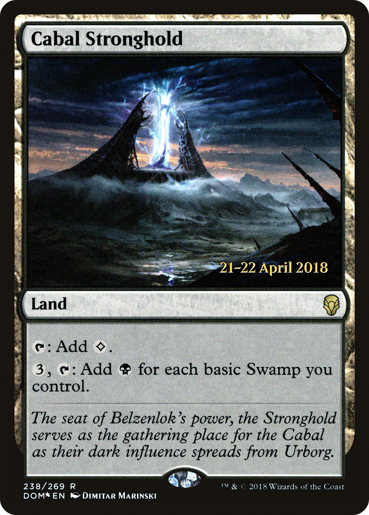 Cabal Stronghold (PRE-238) [Dominaria Promos] Foil MTG Single Wizards of the Coast