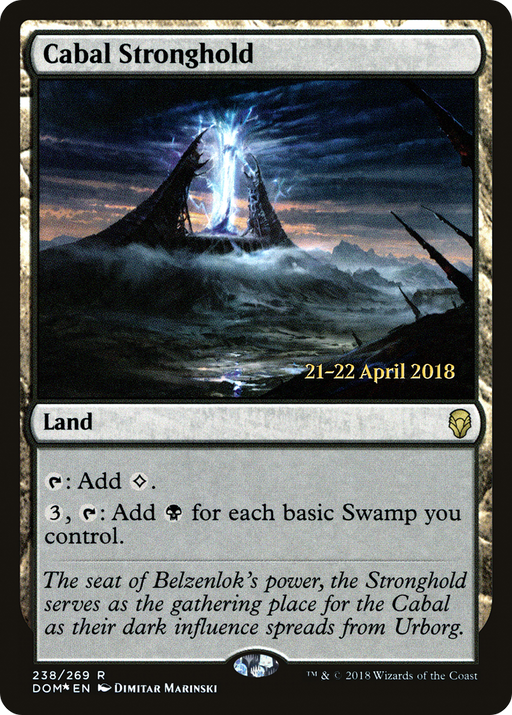 Cabal Stronghold (PRE-238) [Dominaria Promos] Foil MTG Single Wizards of the Coast