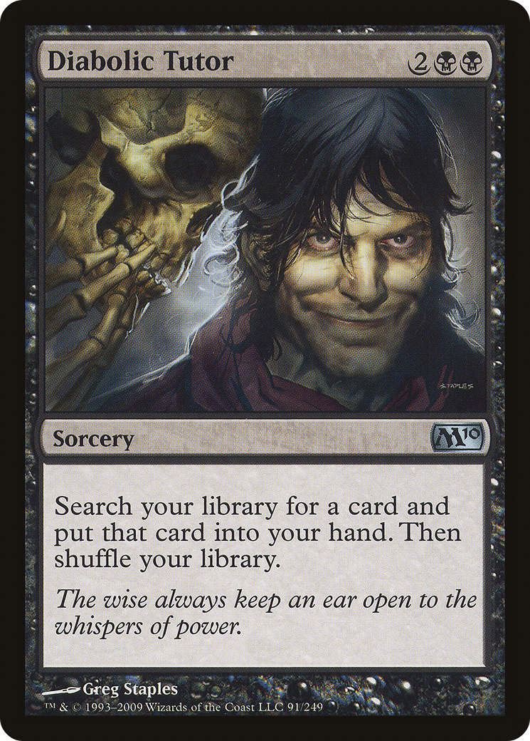 Diabolic Tutor (M10-091) [Magic 2010] MTG Single Wizards of the Coast