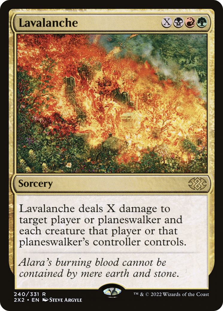 Lavalanche (2X2-240) [Double Masters 2022] Foil MTG Single Wizards of the Coast