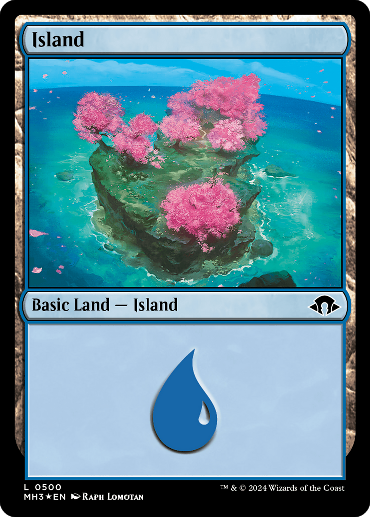 Island (0500) (Ripple Foil) (MH3-500) [Modern Horizons 3] Foil MTG Single Wizards of the Coast