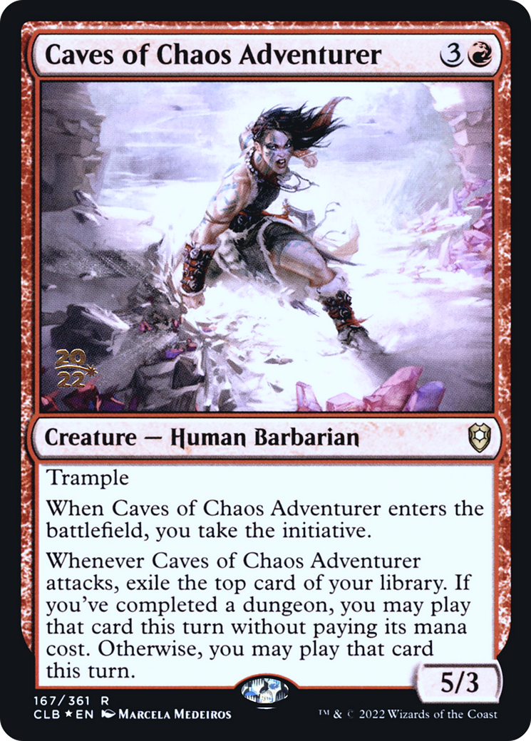 Caves of Chaos Adventurer (PRE-167S) [Battle for Baldur's Gate Promos] Foil MTG Single Wizards of the Coast