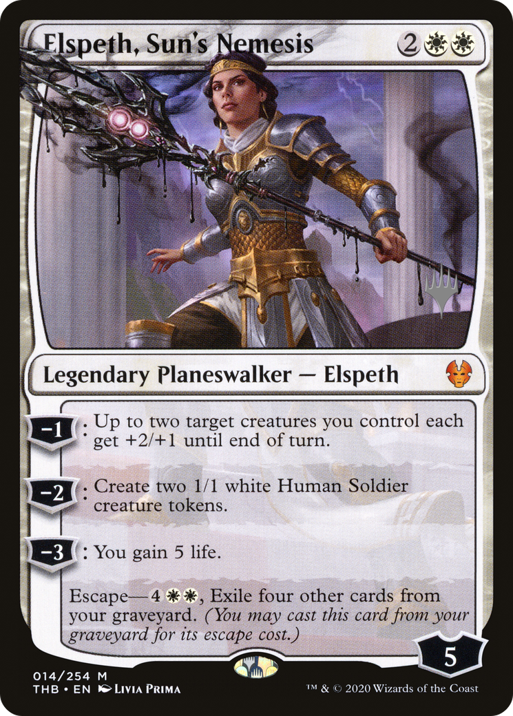 Elspeth, Sun's Nemesis (PPTHB-014) [Theros Beyond Death Promos] MTG Single Wizards of the Coast