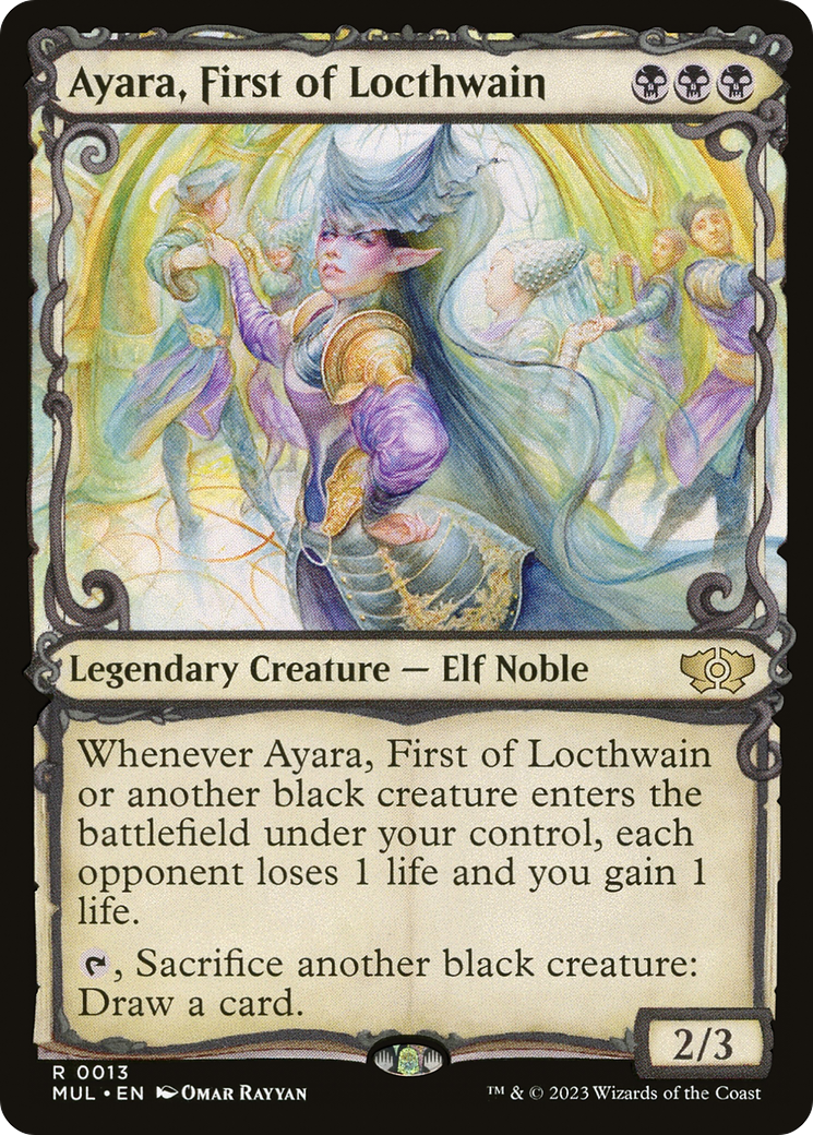 Ayara, First of Locthwain (MUL-013) [Multiverse Legends] (Showcase) MTG Single Wizards of the Coast