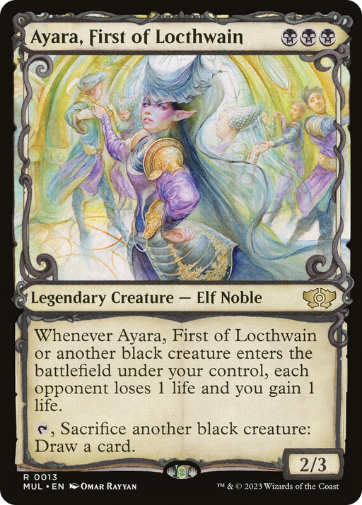 Ayara, First of Locthwain (MUL-013) [Multiverse Legends] (Showcase) MTG Single Wizards of the Coast