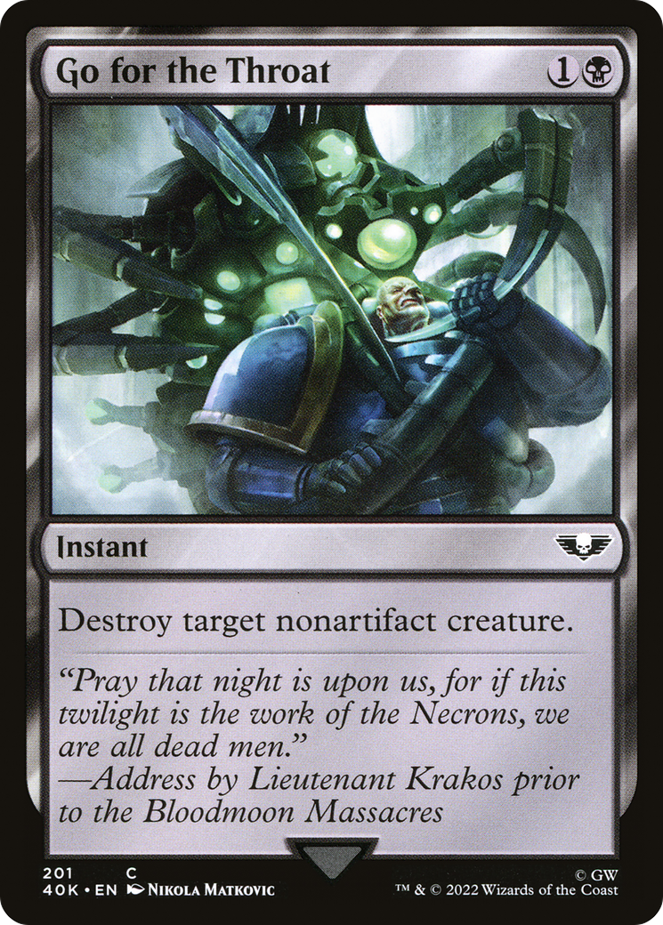Go for the Throat (40K-201) [Warhammer 40,000 Commander] MTG Single Wizards of the Coast