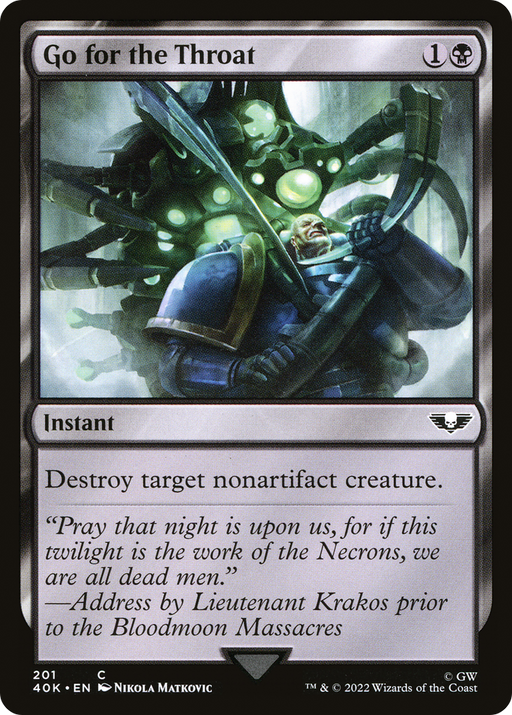 Go for the Throat (40K-201) [Warhammer 40,000 Commander] MTG Single Wizards of the Coast