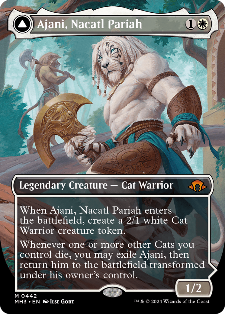 Ajani, Nacatl Pariah (MH3-442) [Modern Horizons 3] (Borderless) MTG Single Wizards of the Coast