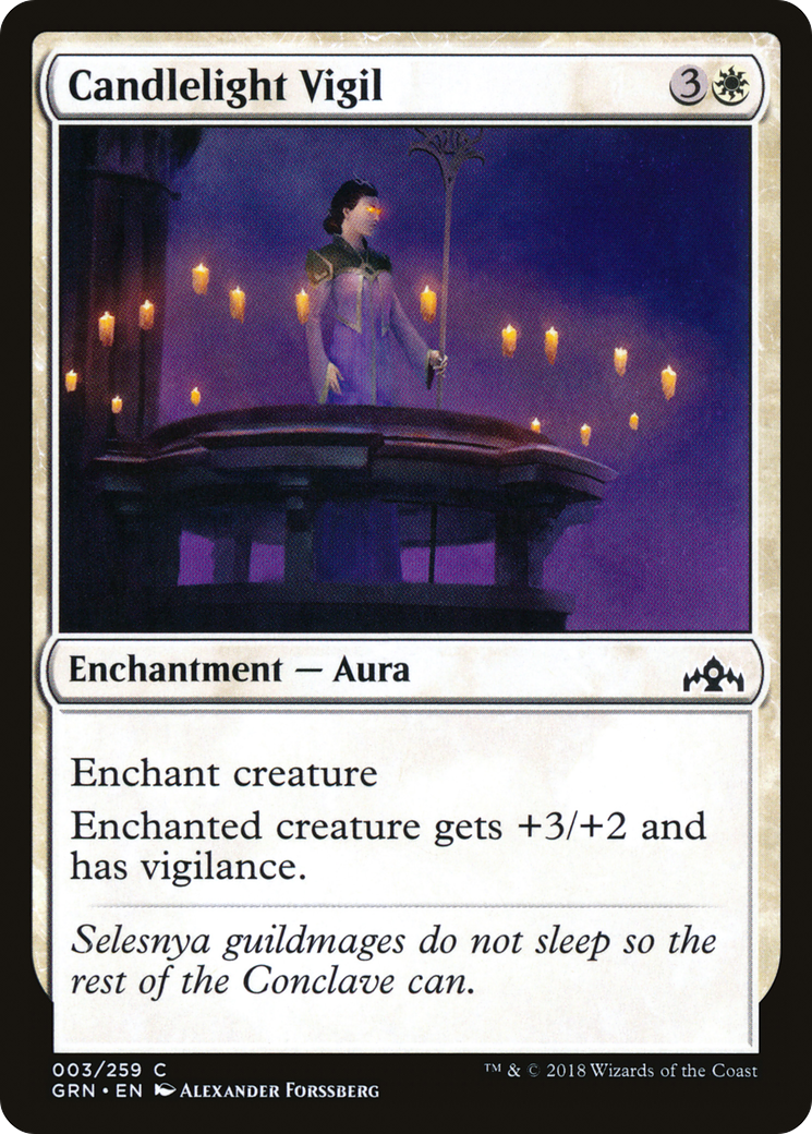 Candlelight Vigil (GRN-003) [Guilds of Ravnica] Foil MTG Single Wizards of the Coast
