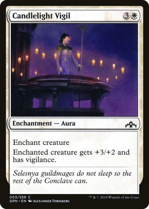 Candlelight Vigil (GRN-003) [Guilds of Ravnica] MTG Single Wizards of the Coast