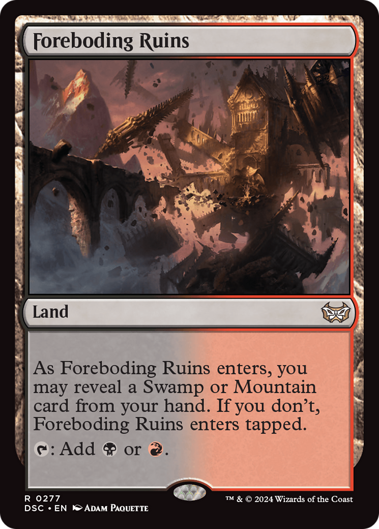 Foreboding Ruins (DSC-277) [Duskmourn: House of Horror Commander] MTG Single Wizards of the Coast