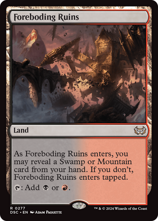 Foreboding Ruins (DSC-277) [Duskmourn: House of Horror Commander] MTG Single Wizards of the Coast