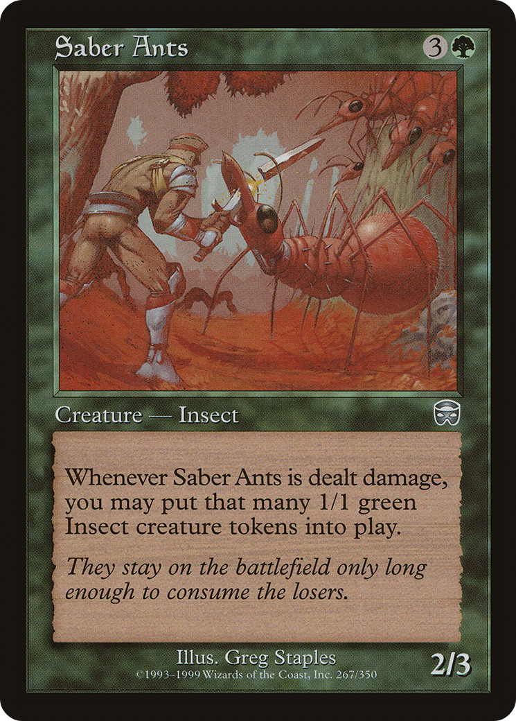 Saber Ants (MMQ-267) [Mercadian Masques] MTG Single Wizards of the Coast