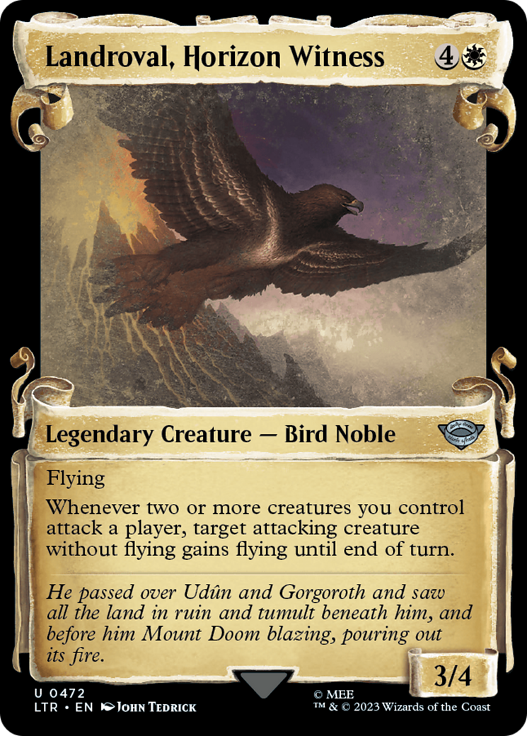 Landroval, Horizon Witness (Showcase Scrolls) (LTR-472) [The Lord of the Rings: Tales of Middle-earth] (Showcase) MTG Single Wizards of the Coast