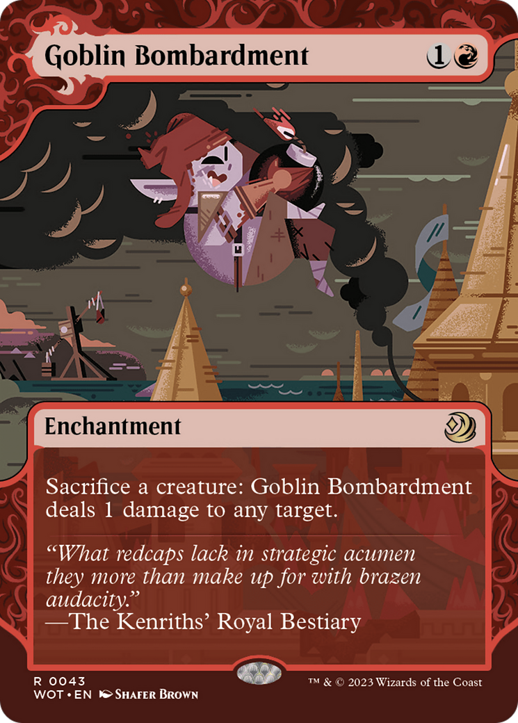 Goblin Bombardment (WOT-043) [Wilds of Eldraine: Enchanting Tales] (Showcase) (Borderless) MTG Single Wizards of the Coast