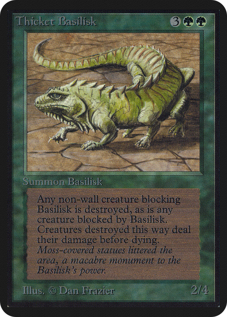 Thicket Basilisk (LEA-218) [Oldschool] Limited Edition Alpha MTG Single Wizards of the Coast