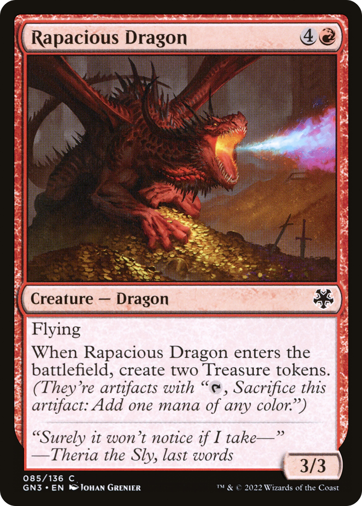 Rapacious Dragon (GN3-085) [Misc] Game Night: Free-for-All MTG Single Wizards of the Coast