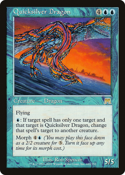 Quicksilver Dragon (ONS-103) [Onslaught] MTG Single Wizards of the Coast