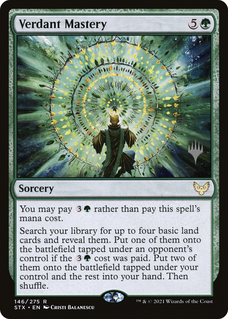 Verdant Mastery (PPSTX-146P) [Strixhaven: School of Mages Promos] Foil MTG Single Wizards of the Coast