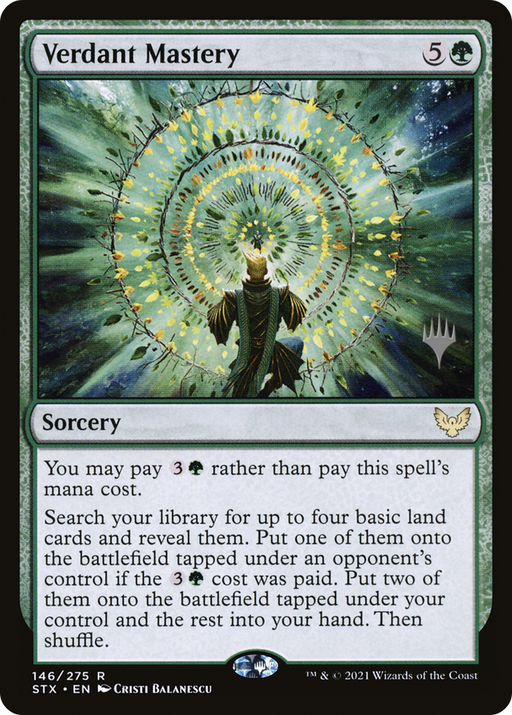 Verdant Mastery (PPSTX-146P) [Strixhaven: School of Mages Promos] Foil MTG Single Wizards of the Coast