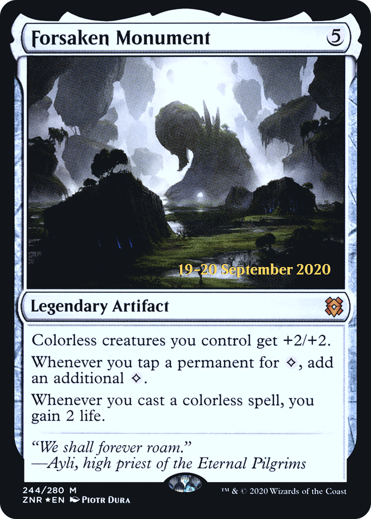 Forsaken Monument (PRE-244) [Zendikar Rising Promos] Foil MTG Single Wizards of the Coast