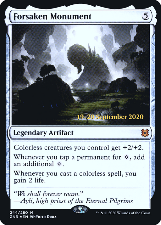 Forsaken Monument (PRE-244) [Zendikar Rising Promos] Foil MTG Single Wizards of the Coast