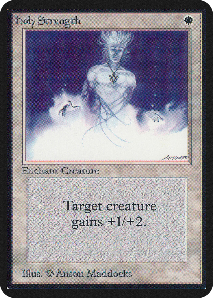 Holy Strength (LEA-) [Oldschool] Limited Edition Alpha MTG Single Wizards of the Coast