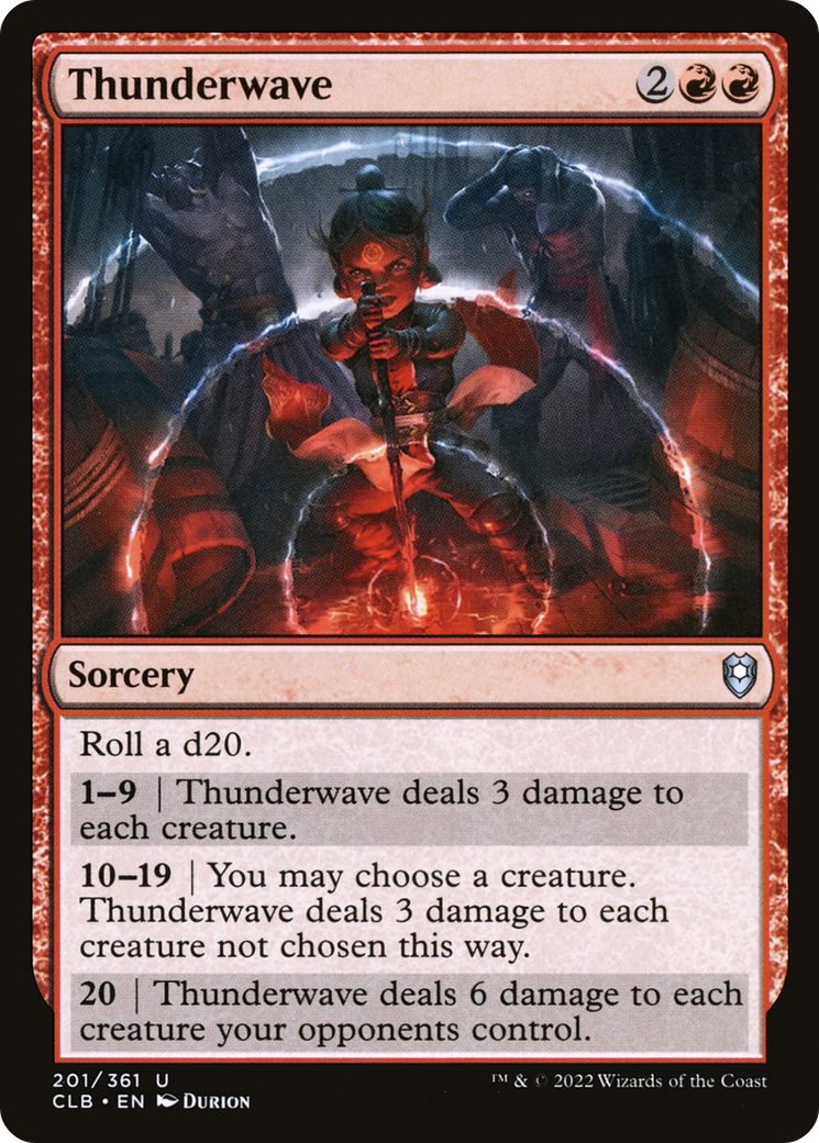 Thunderwave (CLB-201) [Commander Legends: Battle for Baldur's Gate] Foil MTG Single Wizards of the Coast