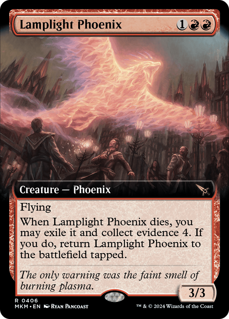 Lamplight Phoenix (MKM-406) [Murders at Karlov Manor] (Extended Art) MTG Single Murders at Karlov Manor