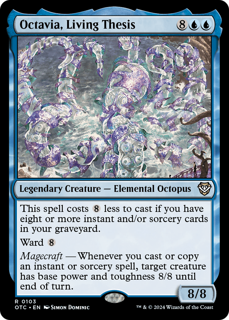 Octavia, Living Thesis (OTC-103) [Outlaws of Thunder Junction Commander] MTG Single Wizards of the Coast