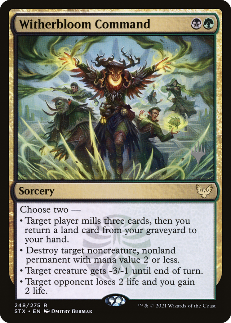 Witherbloom Command (PPSTX-248) [Strixhaven: School of Mages Promos] MTG Single Wizards of the Coast