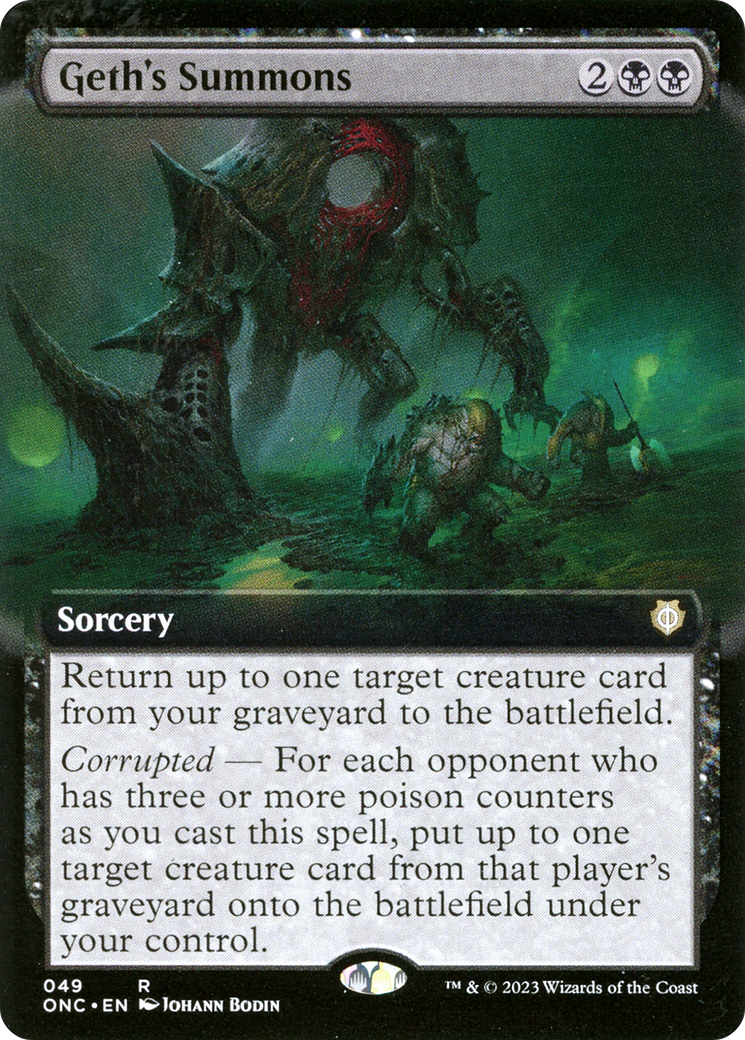 Geth's Summons (ONC-049) [Phyrexia: All Will Be One Commander] (Extended Art) Foil MTG Single Wizards of the Coast