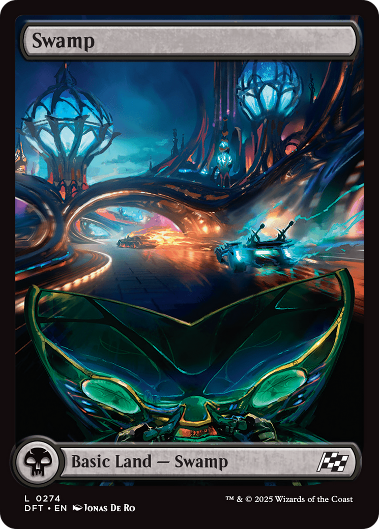 Swamp (0274) (DFT-274) [Aetherdrift] Foil MTG Single Wizards of the Coast