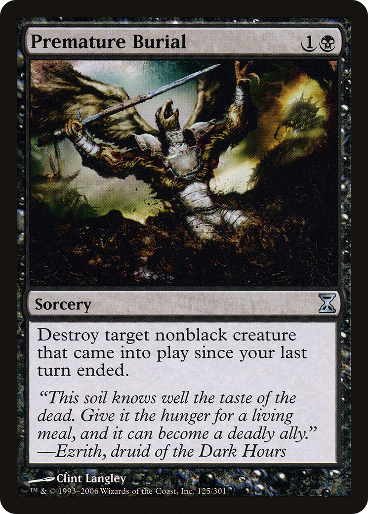 Premature Burial (TSP-125) [Time Spiral] Foil MTG Single Wizards of the Coast