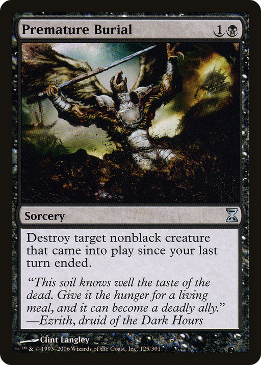 Premature Burial (TSP-125) [Time Spiral] Foil MTG Single Wizards of the Coast