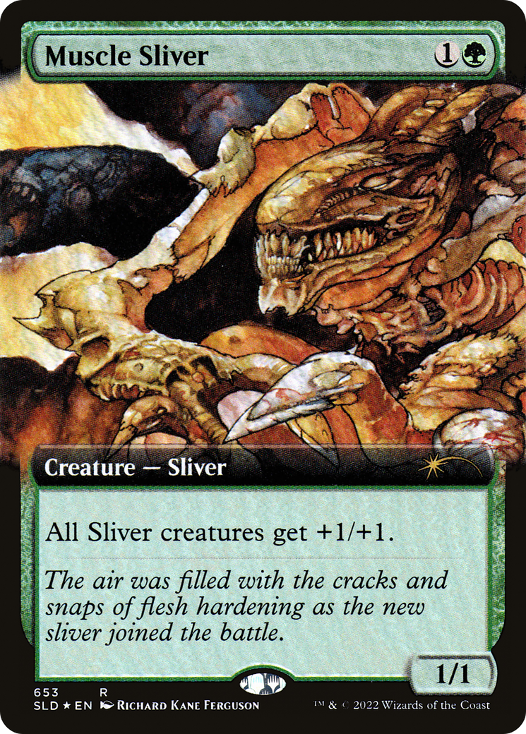Muscle Sliver (SLD-653) [Secret Lair] Drop (Extended Art) Foil MTG Single Wizards of the Coast