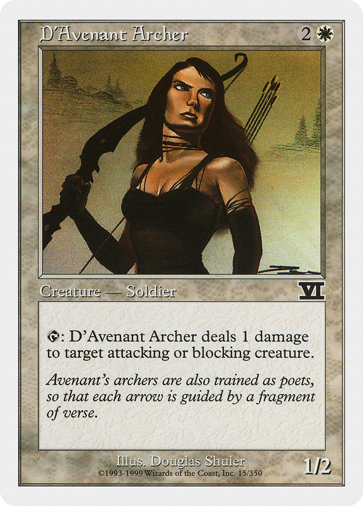 D'Avenant Archer (6ED-015) [Classic Sixth Edition] MTG Single Wizards of the Coast