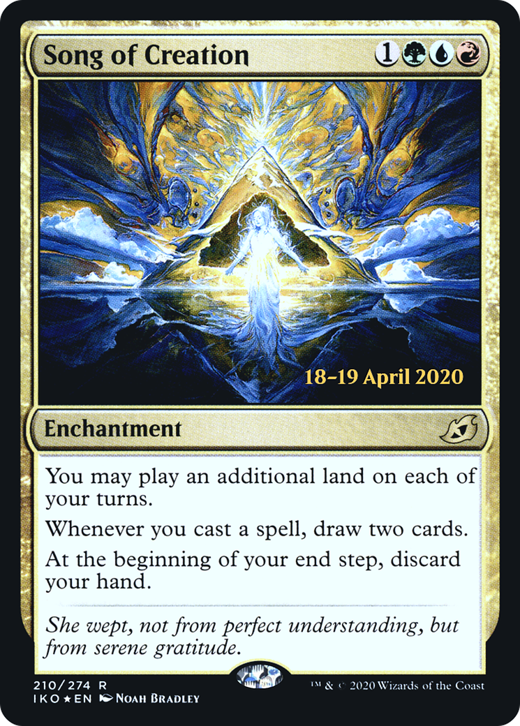 Song of Creation (PRE-210) [Ikoria: Lair of Behemoths Promos] Foil MTG Single Wizards of the Coast