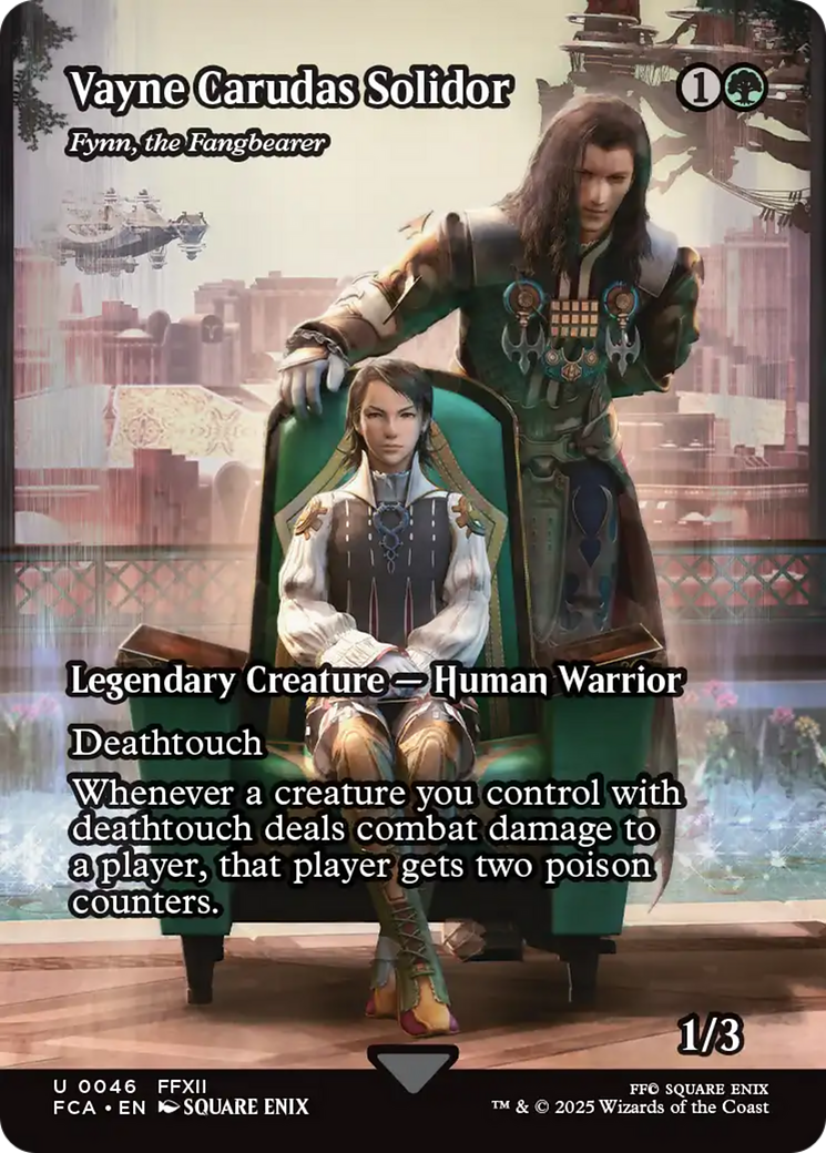 Vayne Carudas Solidor - Fynn, the Fangbearer (Showcase) (FCA-046) [FINAL FANTASY: Through the Ages] / Vayne Carudas Solidor (Borderless) MTG Single Wizards of the Coast
