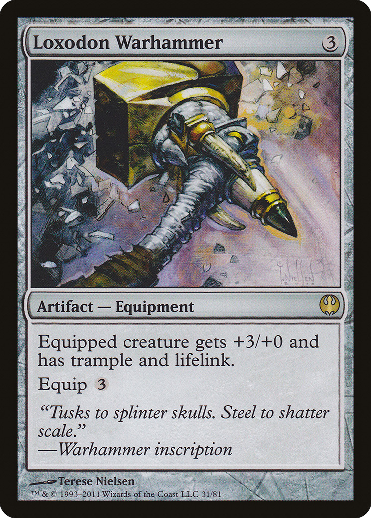 Loxodon Warhammer (DDG-031) [Misc] Duel Decks: Knights vs. Dragons MTG Single Wizards of the Coast