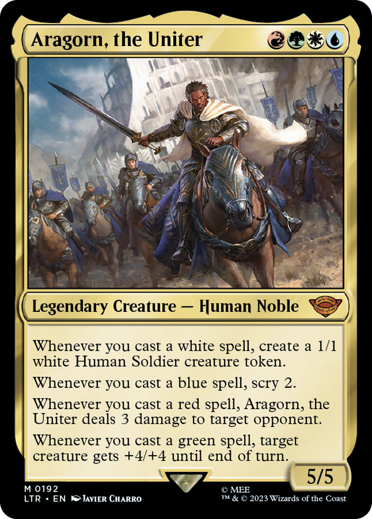 Aragorn, the Uniter (LTR-192) [The Lord of the Rings: Tales of Middle-earth] MTG Single Wizards of the Coast