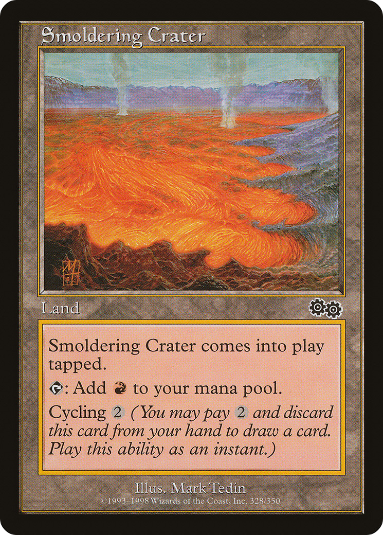 Smoldering Crater (USG-328) [Urza's Saga] MTG Single Wizards of the Coast