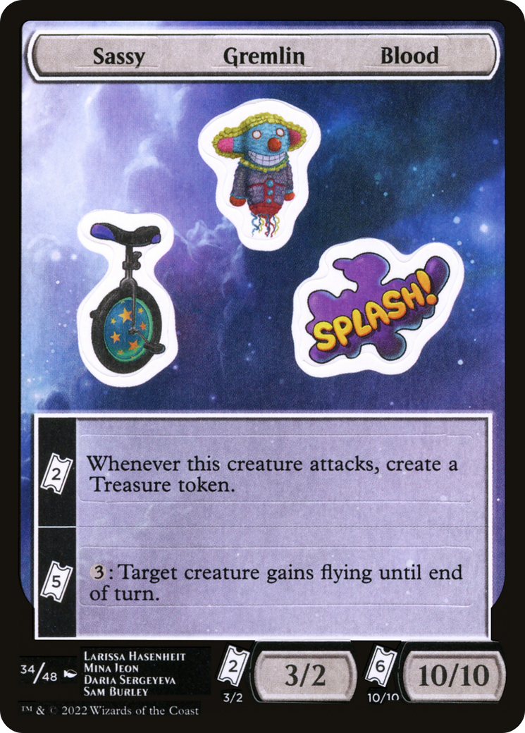 Sassy Gremlin Blood (UNF-034) [Tokens] Unfinity Sticker Sheets MTG Single Wizards of the Coast