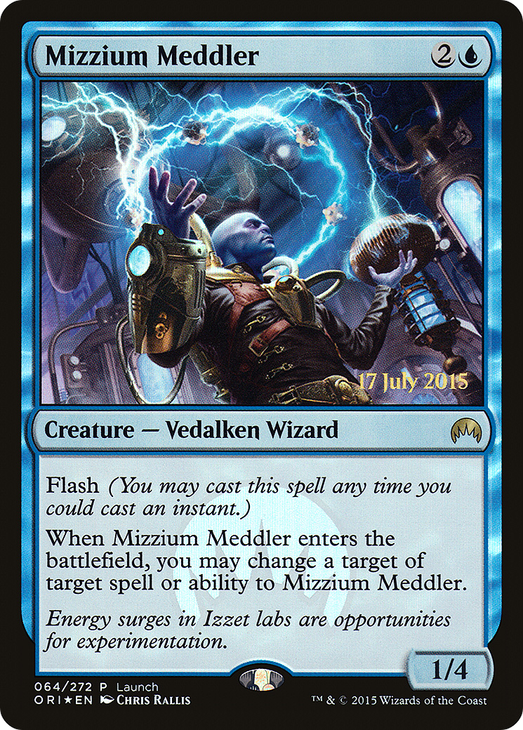Mizzium Meddler (LARP-064) [Magic Origins Promos] Foil MTG Single Wizards of the Coast